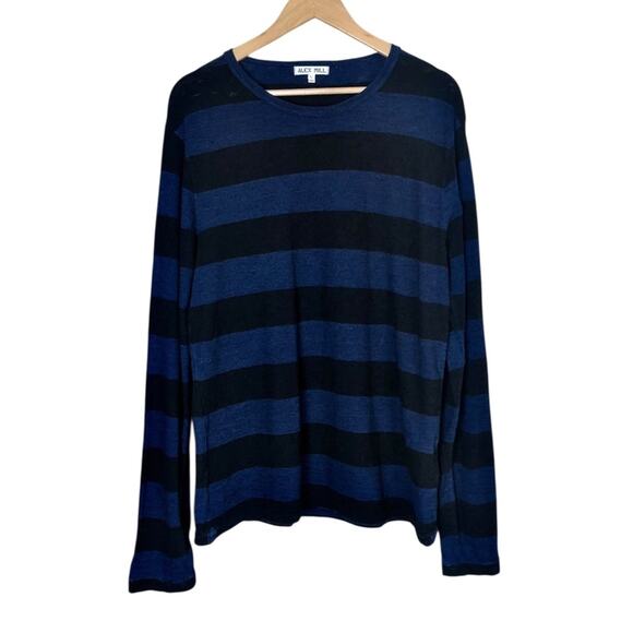 Alex Mill Standard Long-Sleeve T-shirt Knit 100% Cotton Striped Size Large - Picture 1 of 5
